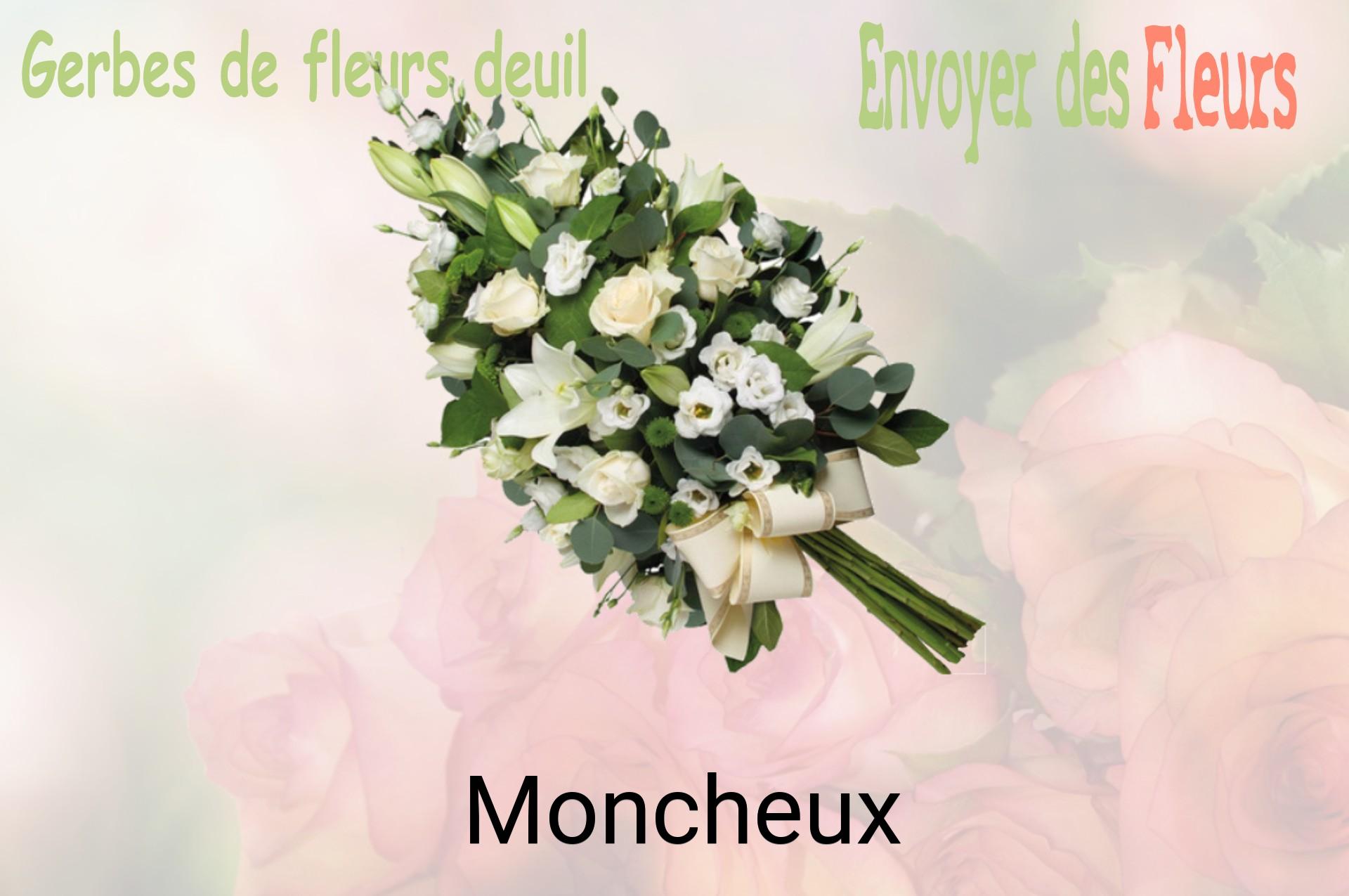 Gerbe de fleurs de deuil livrée à Moncheux